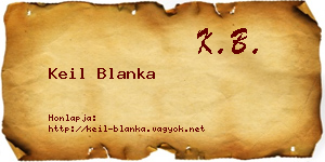 Keil Blanka névjegykártya